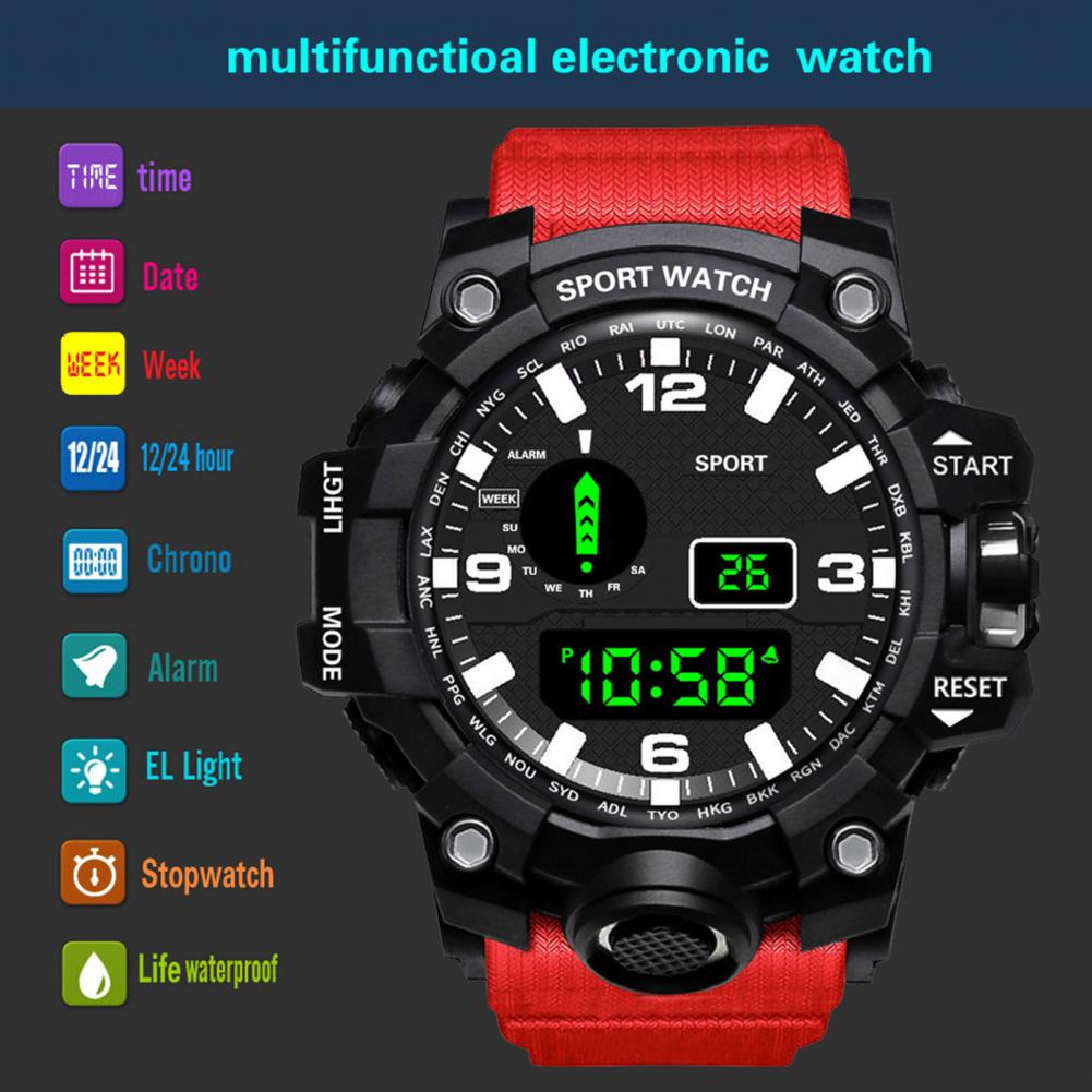 Canvas Strap Watch - Multifunctioneel horloge voor praktisch gebruik Multifunctioneel