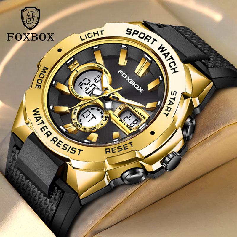 Suede Strap Watch - FOXBOX Nieuwe militaire horloges voor heren