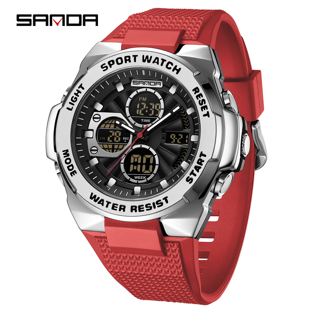Rubber Strap Diver - Sanda 3378: heren- en dameshorloge met