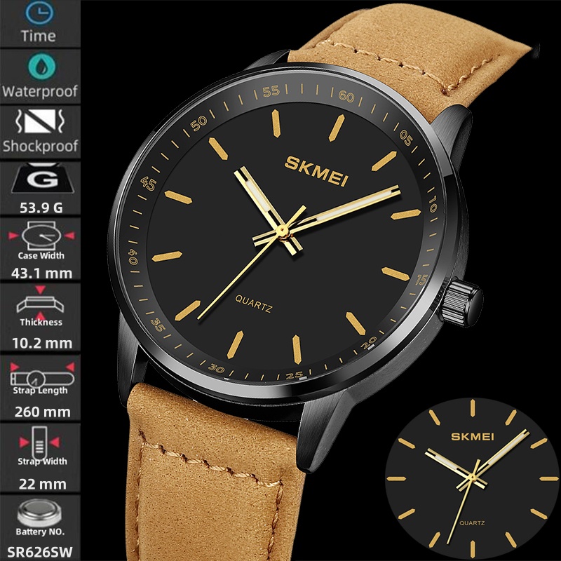 Suede Strap Watch - Skmei originele merk quartz horloges voor