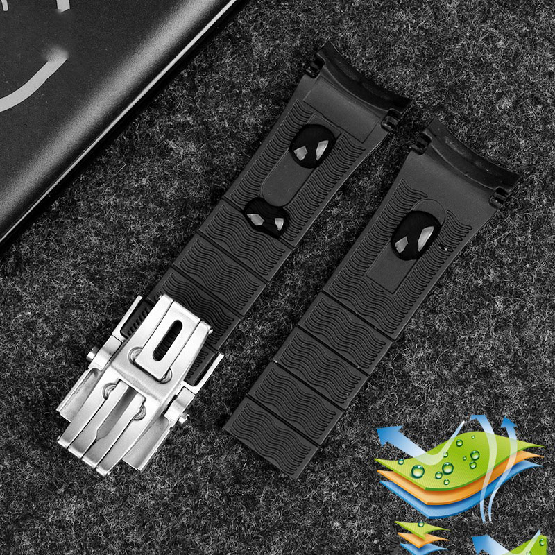 22Mm Rubber Siliconen Horloge  - Curved Spring Bar recensie en prijs
