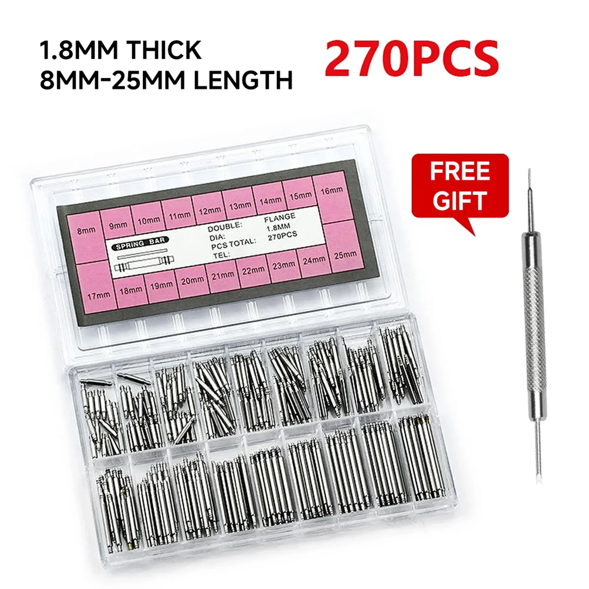 270 stks/set Roestvrij Stalen  - Curved Spring Bar recensie en prijs