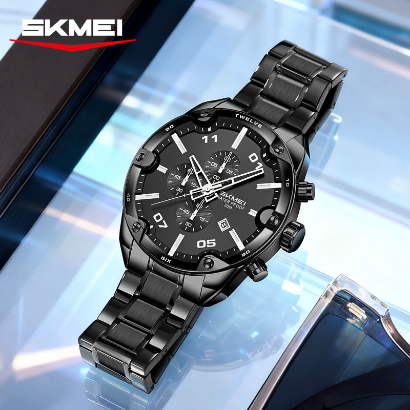 SKMEI 9387 Mode Kalender Chron - Suede Strap Watch recensie en prijs