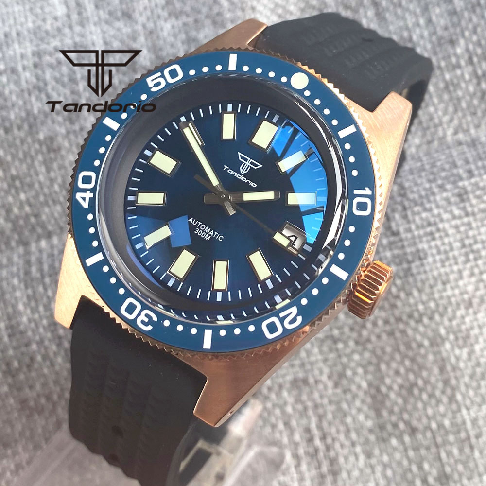 Tandorio 62 Mas CUSN8 Massief  - Rubber Strap Diver recensie en prijs