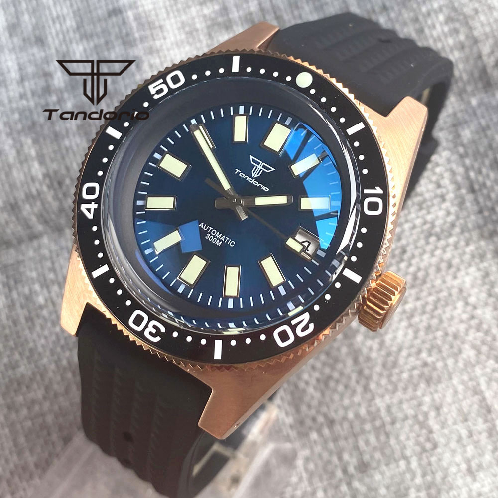 Tandorio 62 Mas CUSN8 Massief  - Rubber Strap Diver recensie en prijs