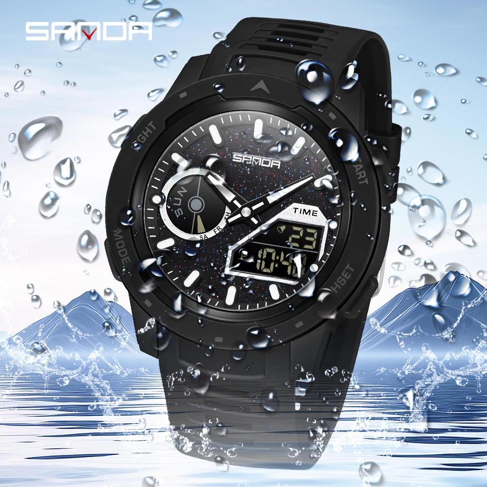 SANDA Nieuw fluorescerend wate - Rubber Strap Diver recensie en prijs