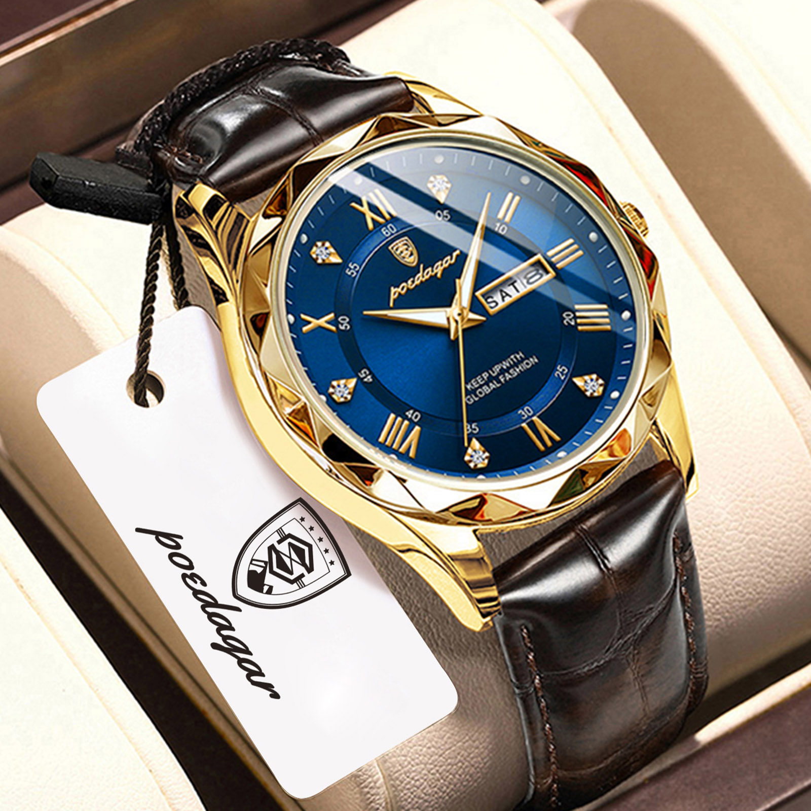 POEDAGAR Top Fashion Herenhorl - Suede Strap Watch recensie en prijs